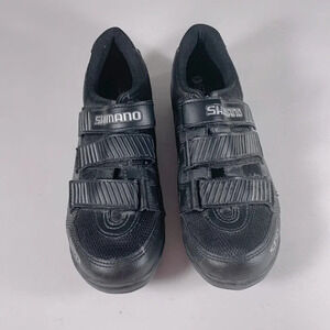 Shimano SPD size womens 40 black clip in biking cycling shoes velcro closure